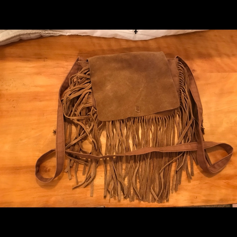 Cross body boho fringe bag